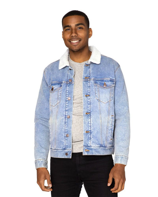 Unisex Sherpa-Lined Denim Jacket | Threadfast Apparel